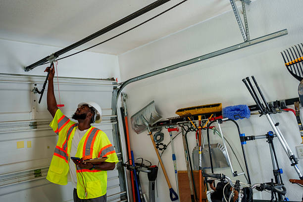Professional Garage Door Panel Replacement technician working in Nebo, NC
